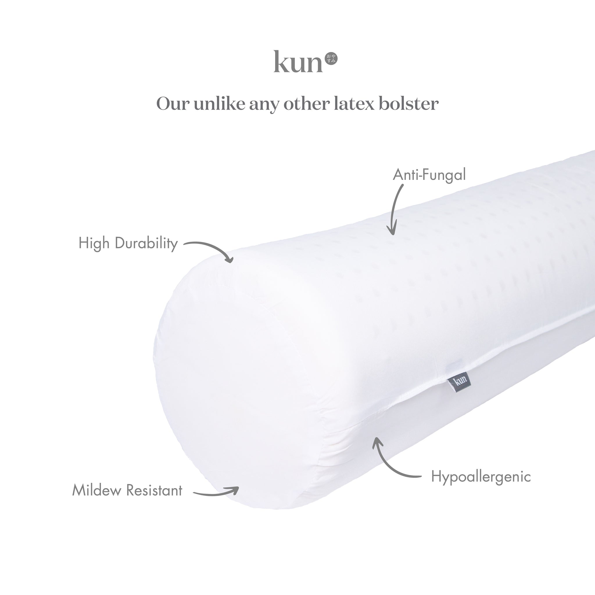 [Kun Official] Comfy-Curve Natural Latex Bolster Pillow