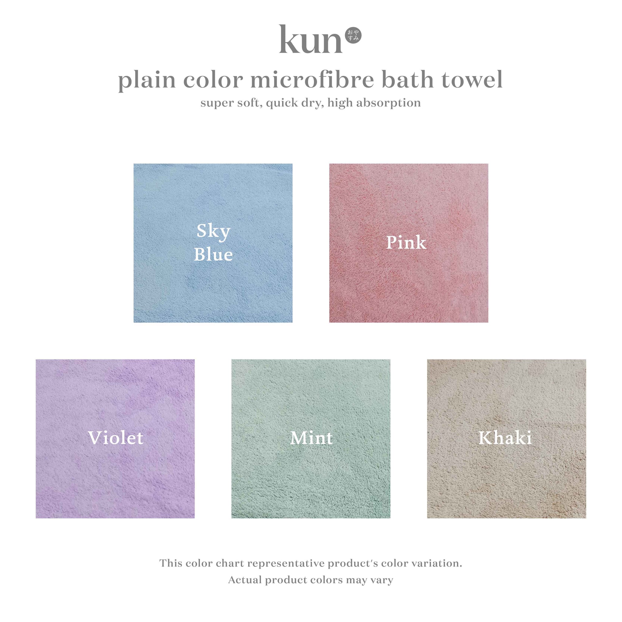 [Kun Official] MID-YEAR CLEARANCE MICROFIBER TOWEL (BATH TOWEL/FACE TOWEL)