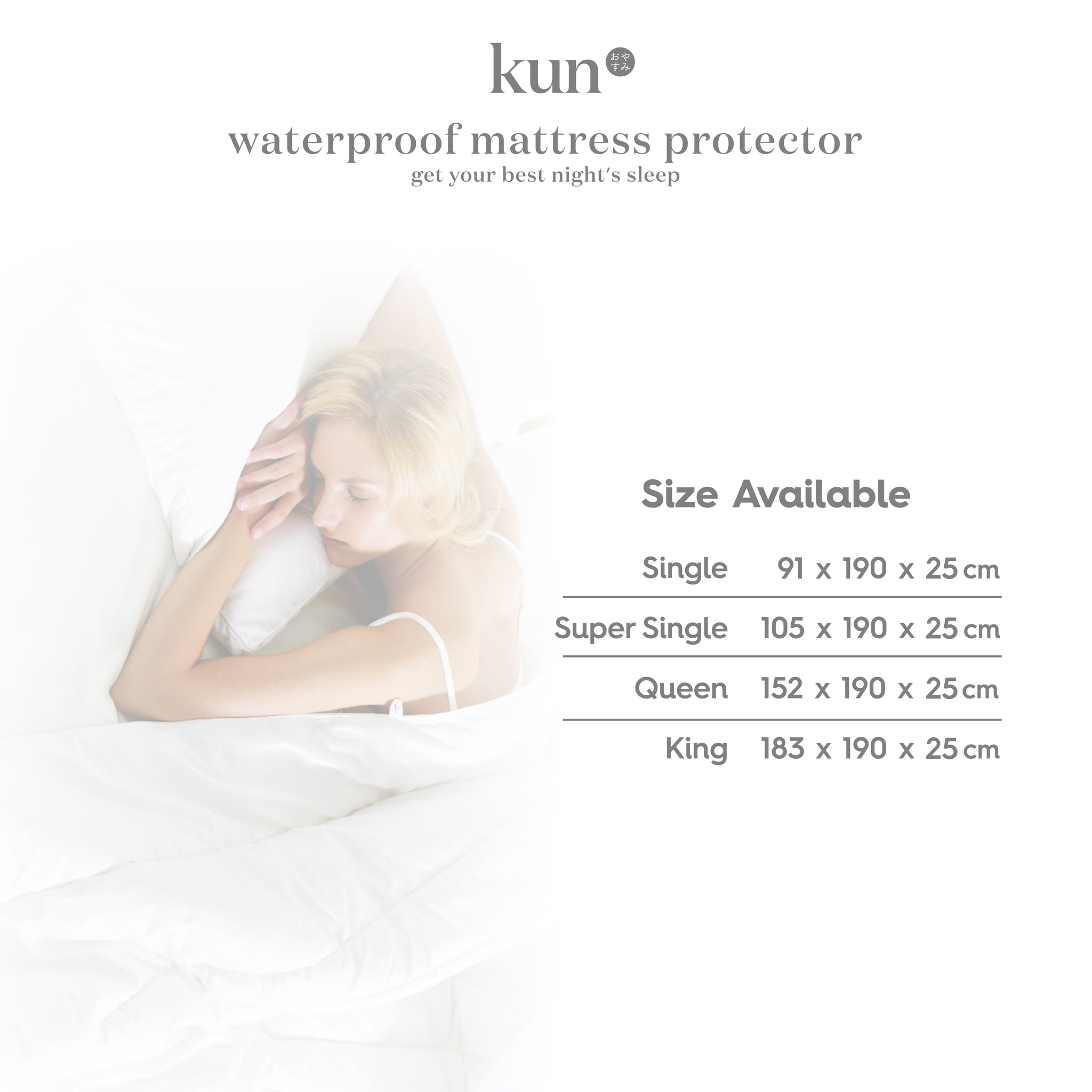 [Kun Official] Waterproof Mattress Protector