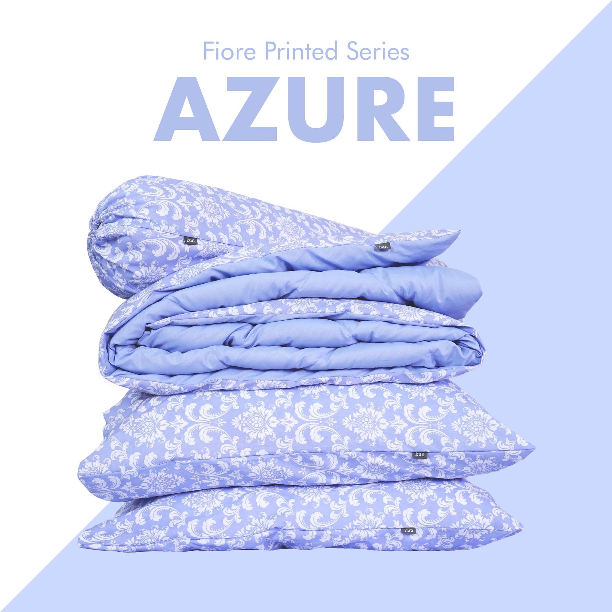 kun Fiore Printed Series Premium Bed Linen; Pillowcase, Bolster Case, Fitted Bedsheet, Quilt Cover (Individual)