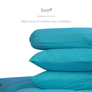 [Kun Official] Tropical Color Series King Fitted Bed Sheet Set - King Size