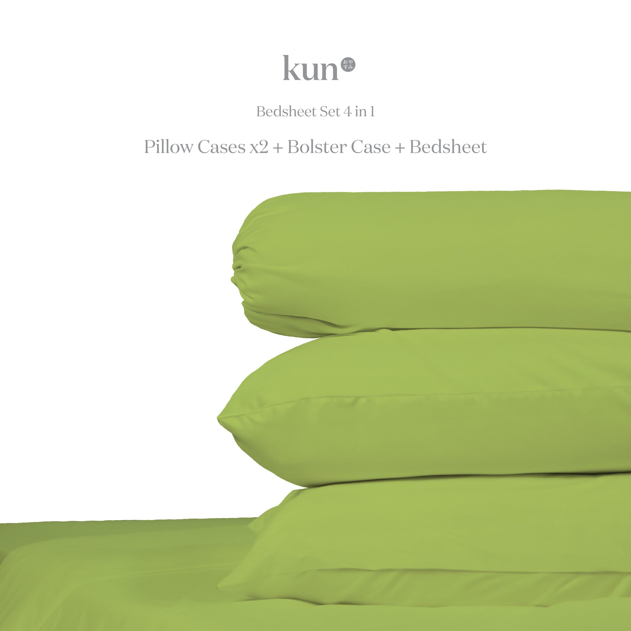 [Kun Official] Tropical Color Series King Fitted Bed Sheet Set - King Size