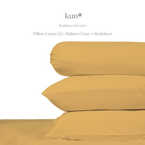 [Kun Official] Tropical Color Series King Fitted Bed Sheet Set - King Size