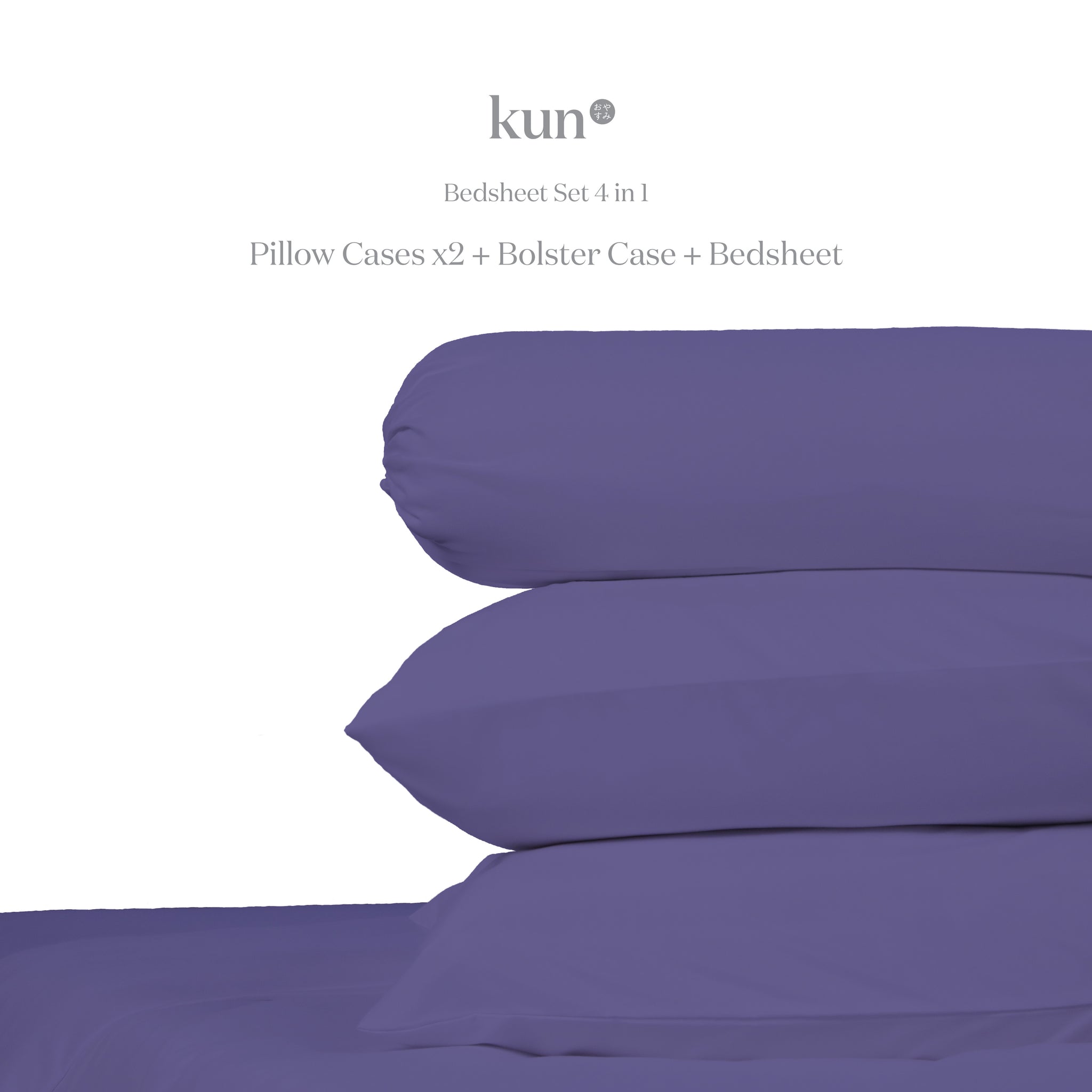 [Kun Official] Tropical Color Series King Fitted Bed Sheet Set - King Size