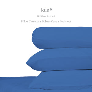 [Kun Official] Tropical Color Series King Fitted Bed Sheet Set - King Size