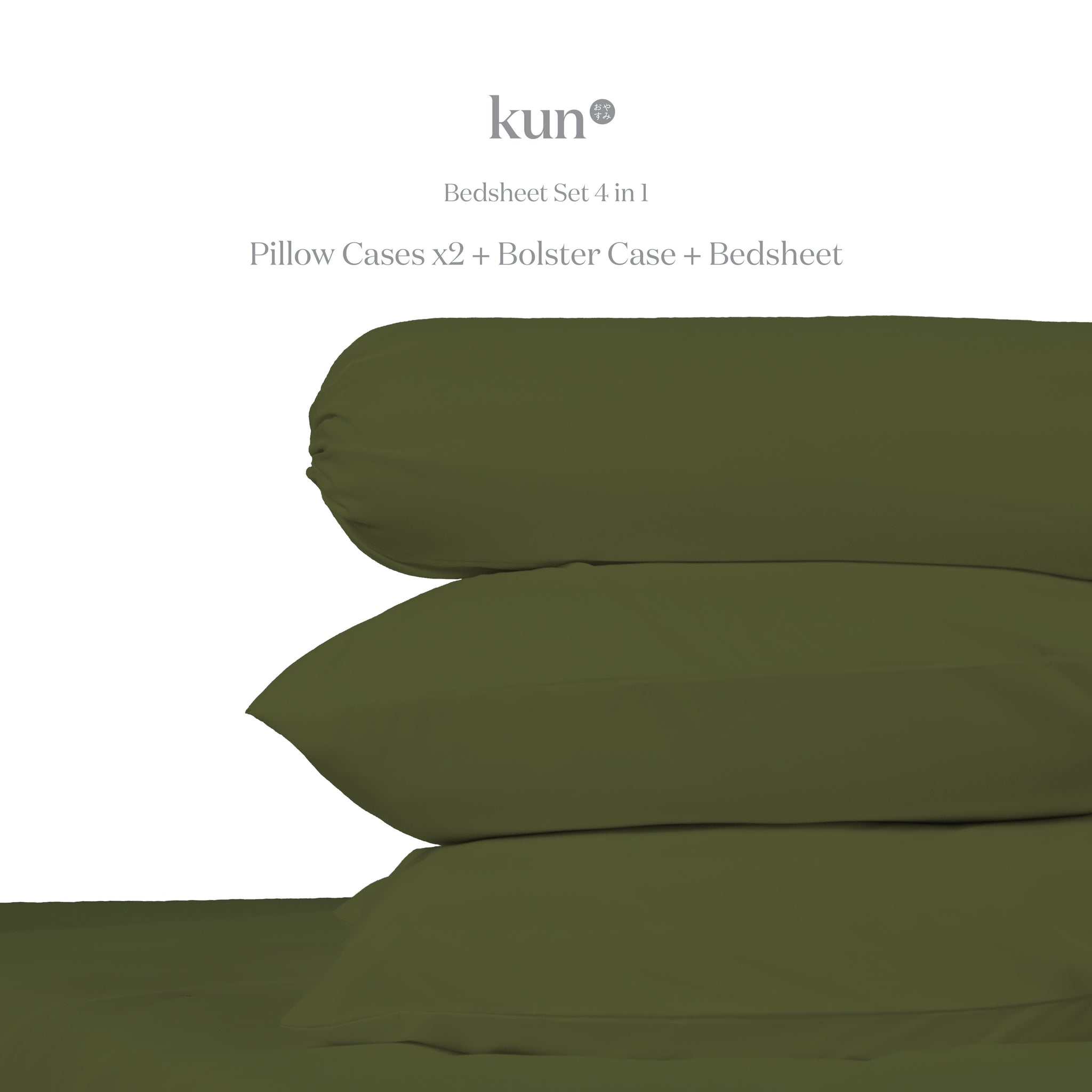 [Kun Official] Tropical Color Series King Fitted Bed Sheet Set - King Size