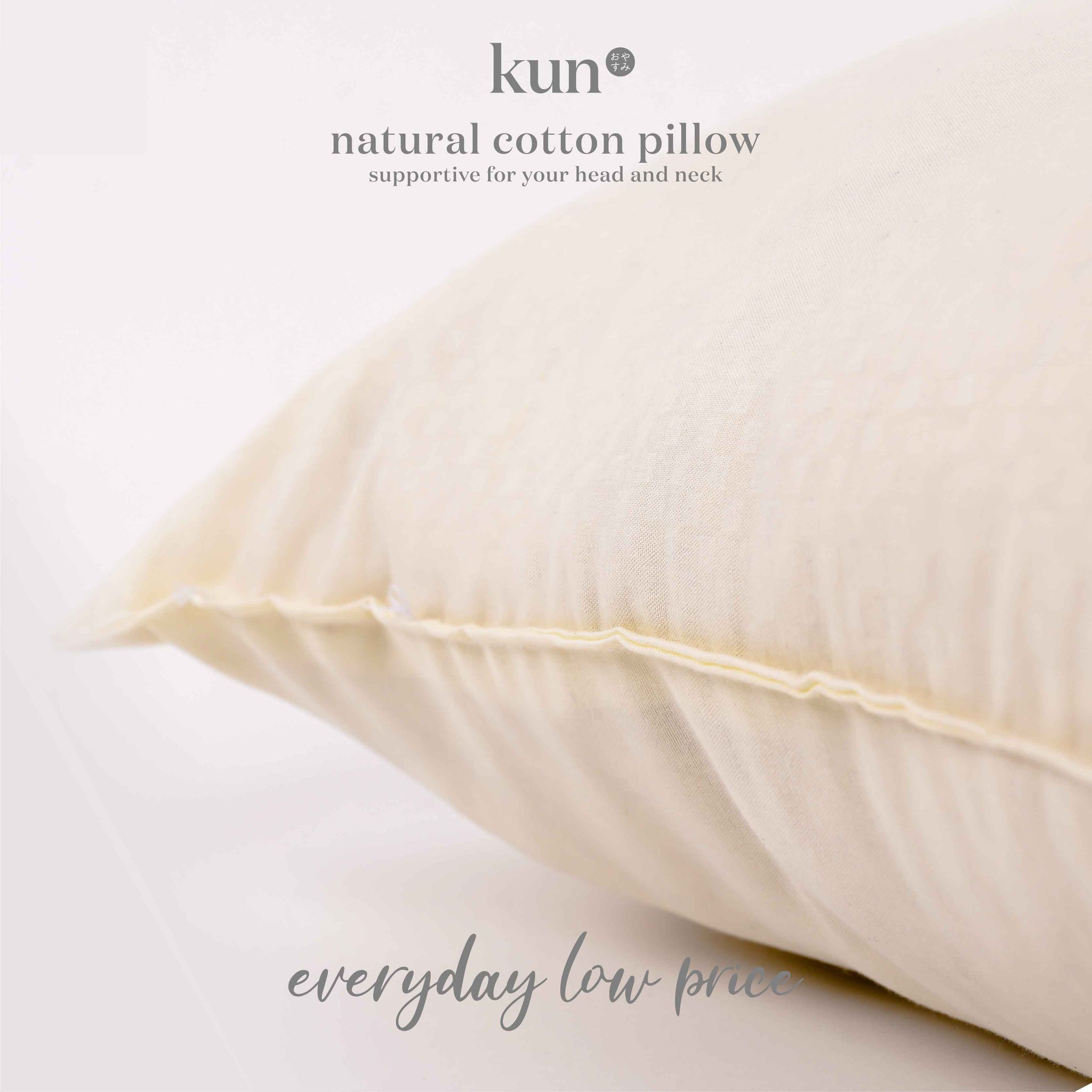 [Kun Official] Premium Natural Cotton Pillow