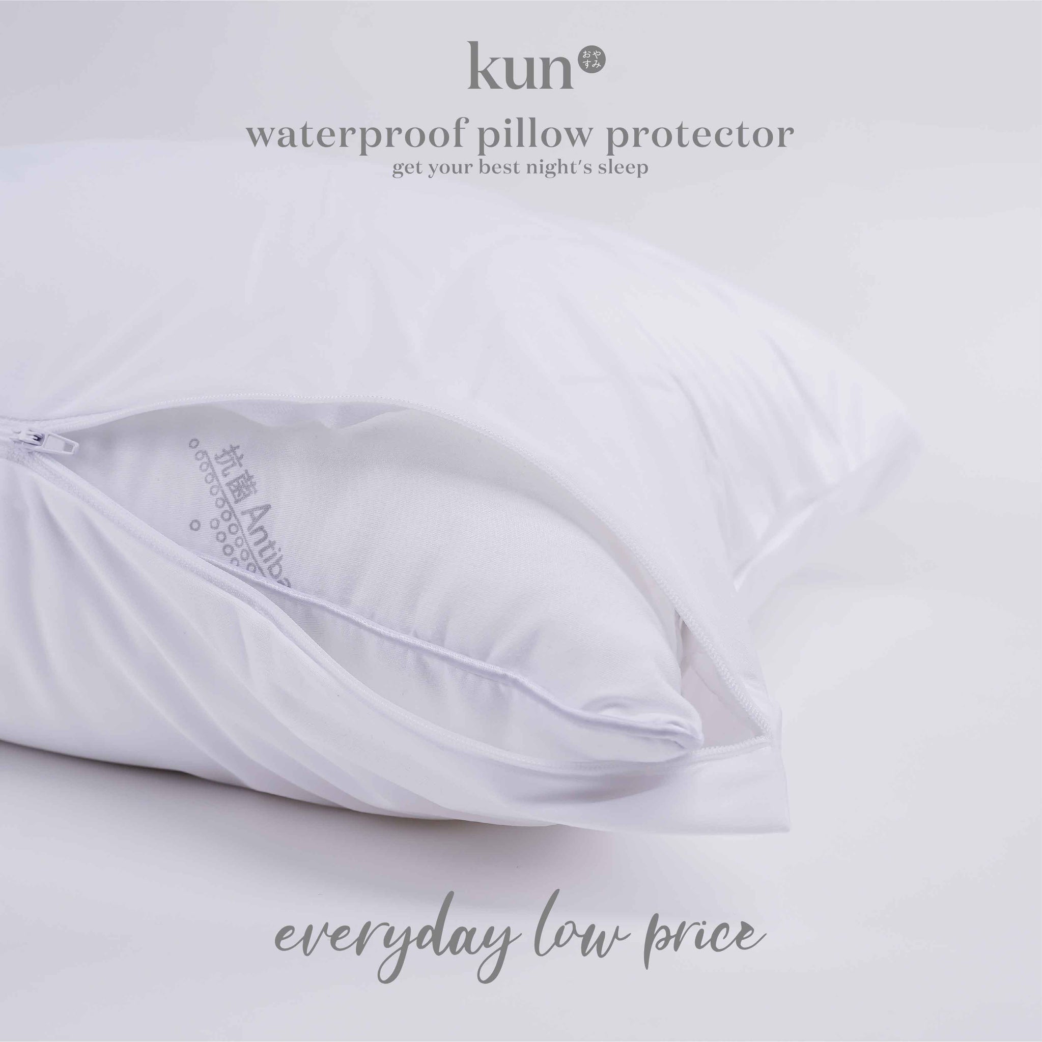 [Kun Official] Zipped Waterproof Pillow Protector