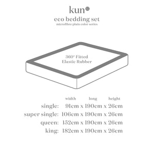 [Kun Official] Earth Tone Color Series King Fitted Bed Sheet Set - King Size