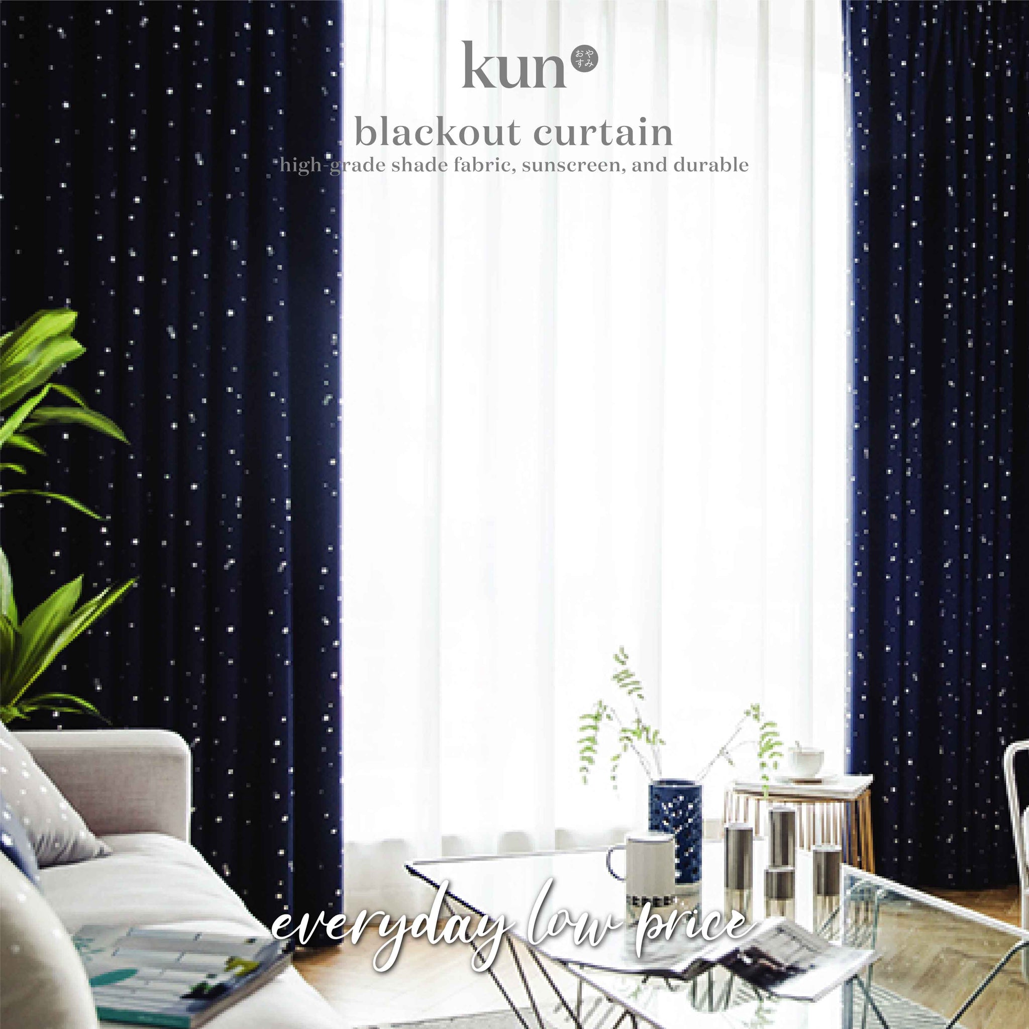 [Kun Official] Starry 85% Blackout Curtain