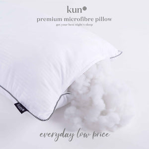 [Kun Official] Black Piping Hotel Pillow